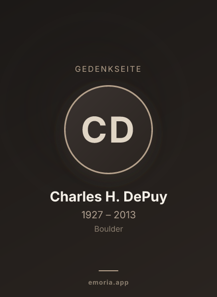 Gedenkportrait von Charles H. DePuy
