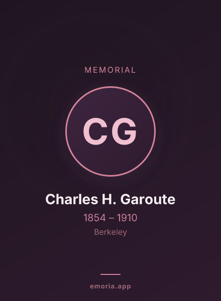 Memorial portrait of Charles H. Garoute