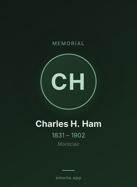 Memorial portrait of Charles H. Ham