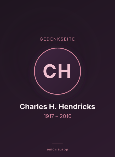 Gedenkportrait von Charles H. Hendricks