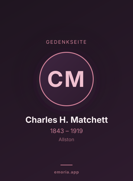Gedenkportrait von Charles H. Matchett