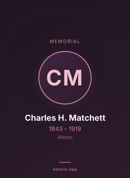 Memorial portrait of Charles H. Matchett