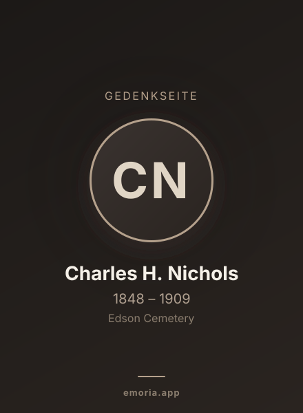 Gedenkportrait von Charles H. Nichols