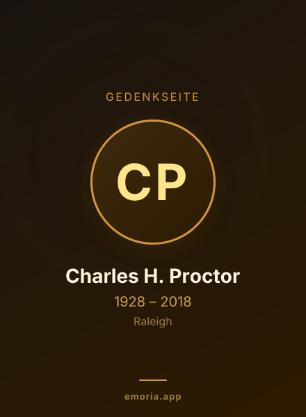 Gedenkportrait von Charles H. Proctor