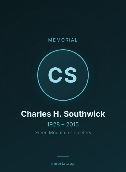 Memorial portrait of Charles H. Southwick