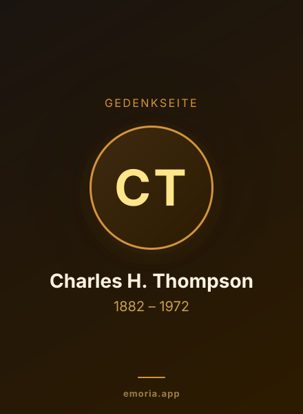 Gedenkportrait von Charles H. Thompson