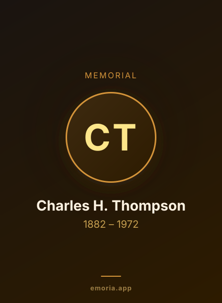 Memorial portrait of Charles H. Thompson