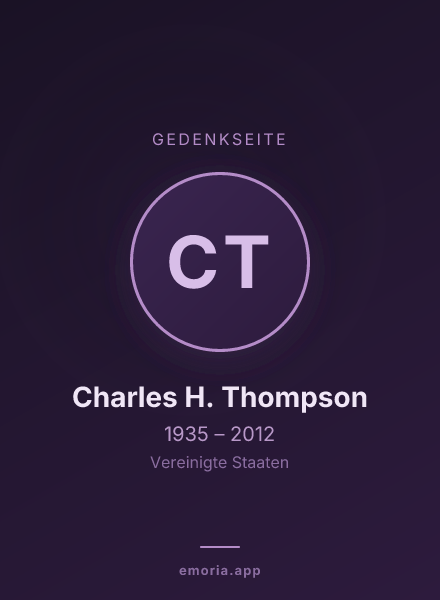 Gedenkportrait von Charles H. Thompson