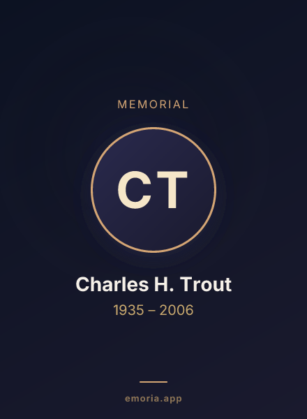 Memorial portrait of Charles H. Trout