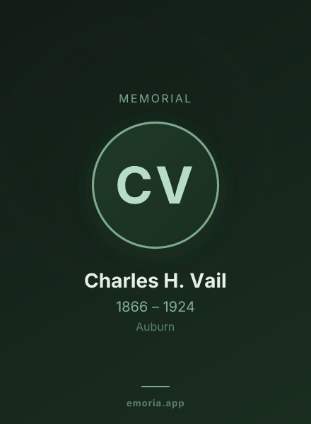 Memorial portrait of Charles H. Vail