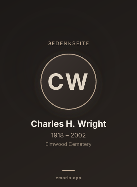 Gedenkportrait von Charles H. Wright
