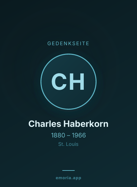 Gedenkportrait von Charles Haberkorn