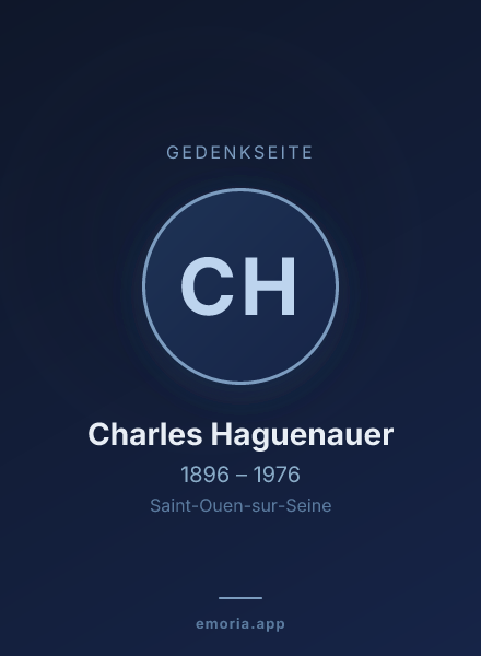 Gedenkportrait von Charles Haguenauer
