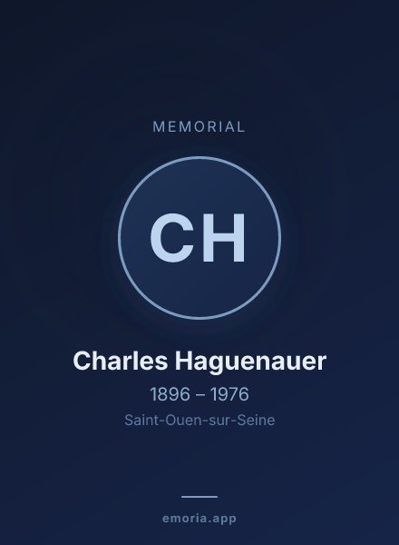 Memorial portrait of Charles Haguenauer