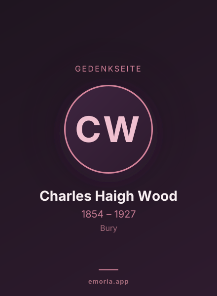 Gedenkportrait von Charles Haigh Wood
