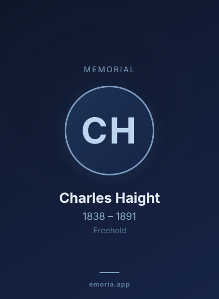 Memorial portrait of Charles Haight
