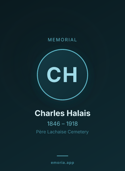 Memorial portrait of Charles Halais