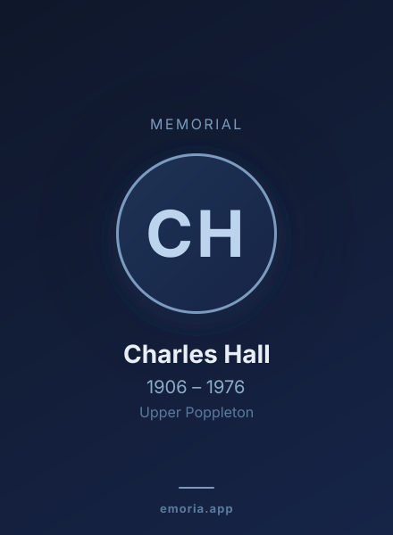 Memorial portrait of Charles Hall