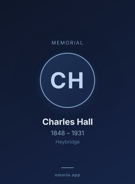 Memorial portrait of Charles Hall