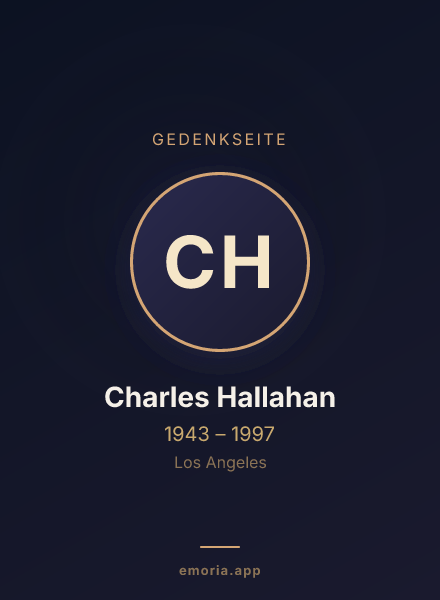 Gedenkportrait von Charles Hallahan