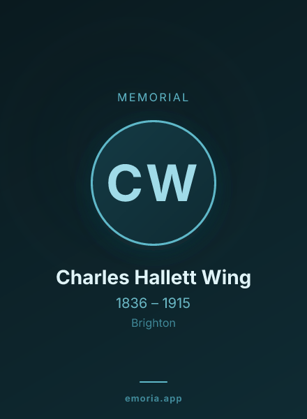 Memorial portrait of Charles Hallett Wing