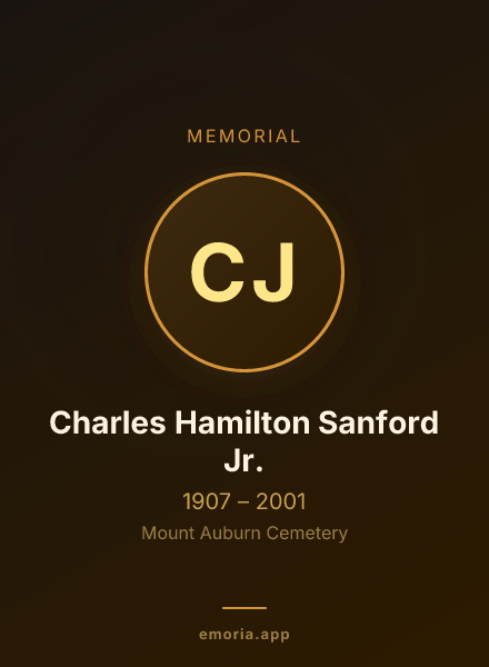 Memorial portrait of Charles Hamilton Sanford Jr.
