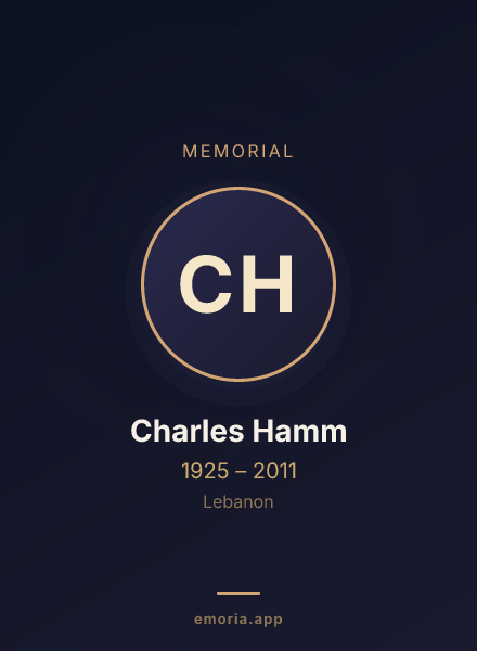 Memorial portrait of Charles Hamm