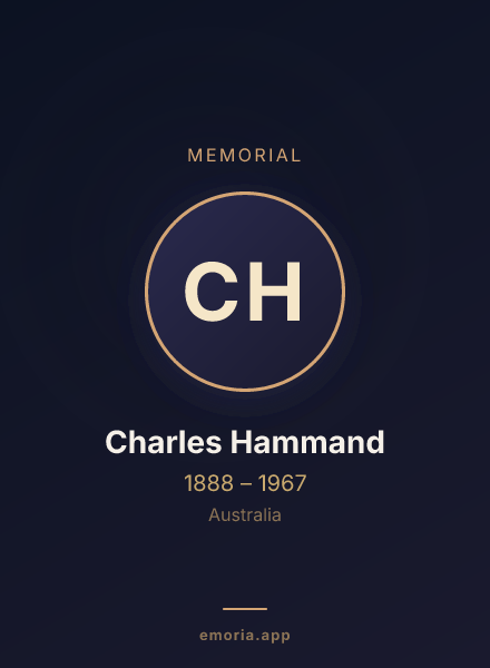 Memorial portrait of Charles Hammand