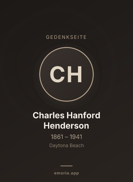 Gedenkportrait von Charles Hanford Henderson