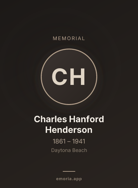 Memorial portrait of Charles Hanford Henderson