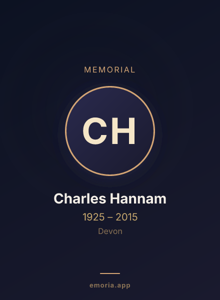 Memorial portrait of Charles Hannam