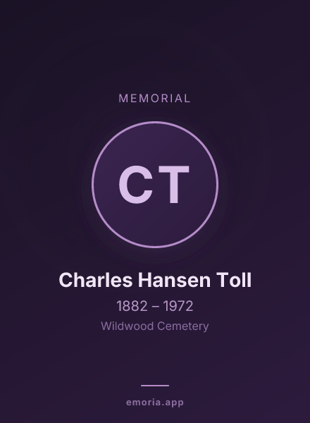 Memorial portrait of Charles Hansen Toll