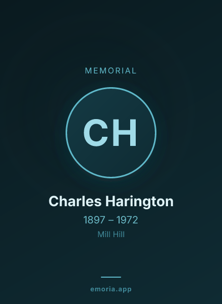 Memorial portrait of Charles Harington