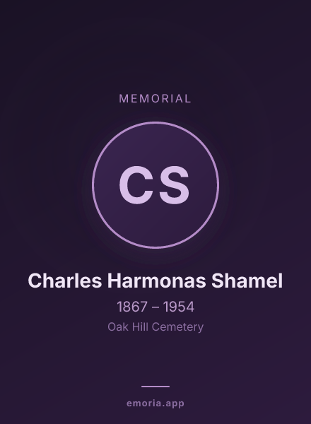 Memorial portrait of Charles Harmonas Shamel
