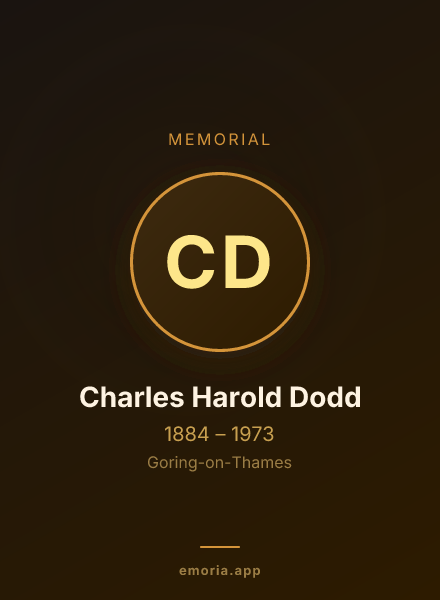 Memorial portrait of Charles Harold Dodd
