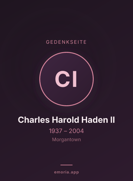 Gedenkportrait von Charles Harold Haden II