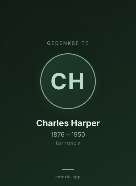 Gedenkportrait von Charles Harper