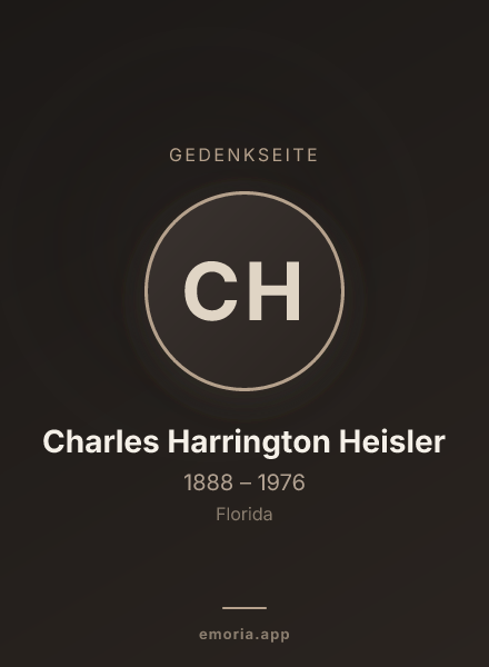 Gedenkportrait von Charles Harrington Heisler