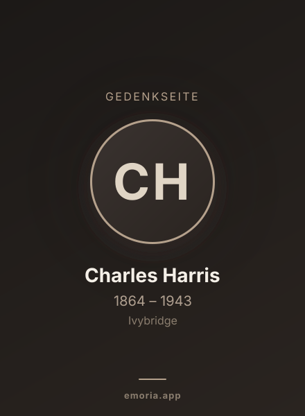 Gedenkportrait von Charles Harris
