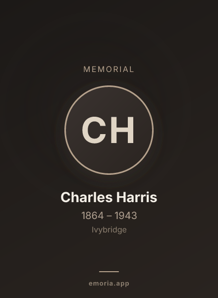 Memorial portrait of Charles Harris