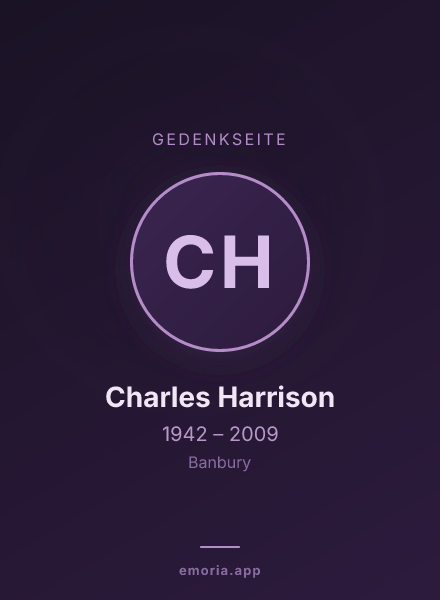 Gedenkportrait von Charles Harrison