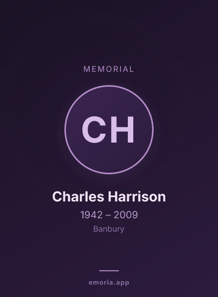 Memorial portrait of Charles Harrison