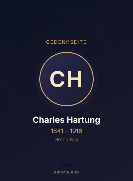 Gedenkportrait von Charles Hartung