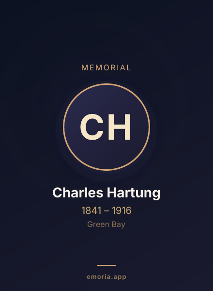 Memorial portrait of Charles Hartung