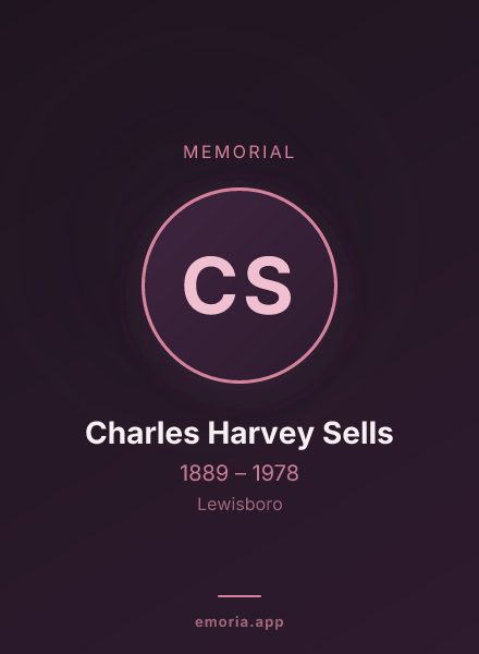 Memorial portrait of Charles Harvey Sells