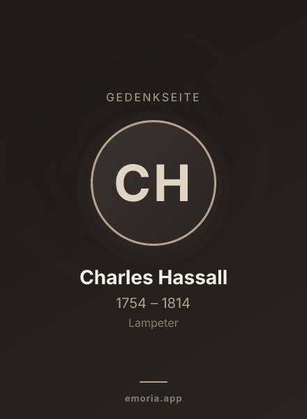 Gedenkportrait von Charles Hassall