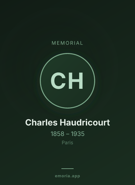 Memorial portrait of Charles Haudricourt