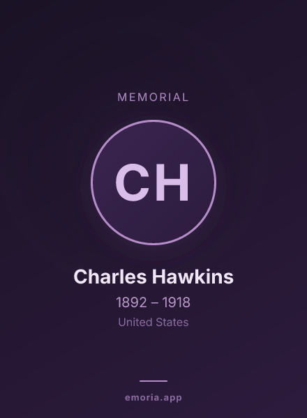 Memorial portrait of Charles Hawkins