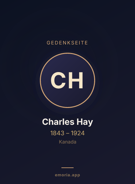 Gedenkportrait von Charles Hay