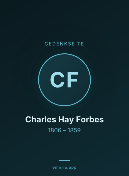Gedenkportrait von Charles Hay Forbes